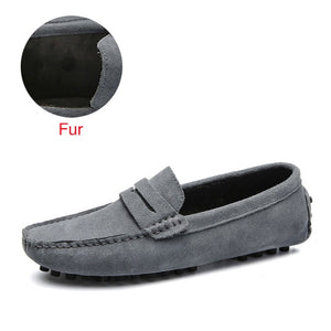 DEKABR Large Size 50 Men Loafers Soft Moccasins High Quality Spring Autumn Genuine Leather Shoes Men Warm Flats Driving Shoes