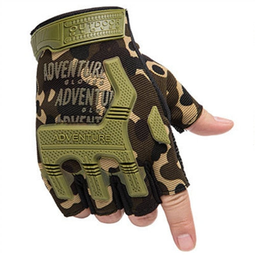 Fingerless Tactical Gloves Camouflage Military Mittens For Fitness Male Antiskid Motocycle Men Women Moto Half Finger Gloves