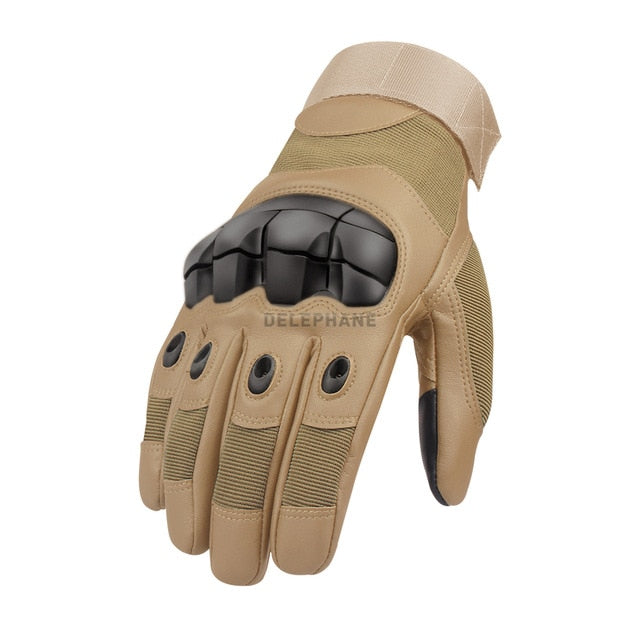 Leather Full Finger Tactical Gloves Men Women Winter Summer Touch Screen Hard Knuckles Paintball Driving Military Army Moto Bike