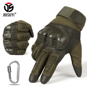 Full Finger Tactical Army Gloves Military Paintball Shooting Airsoft Bicycle Combat PU Leather Touch Screen Rubber Hard Knuckle