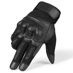 Full Finger Tactical Army Gloves Military Paintball Shooting Airsoft Bicycle Combat PU Leather Touch Screen Rubber Hard Knuckle