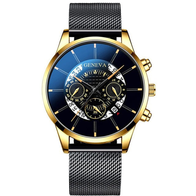 Fashion Men Stainless Steel Watch Luxury Calendar Quartz Wrist Watches Business Casual Watch for Man Clock Relogio Masculino