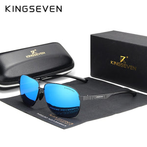 KINGSEVEN 2020 Brand Men Aluminum Sunglasses Polarized UV400 Mirror Male Sun Glasses Women For Men Oculos de sol