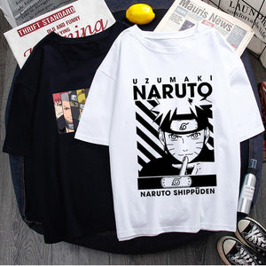 Naruto Fashion Japanese Anime T Shirt Men Sasuke Funny Cartoon T-shirt Casual Cool Streetwear Tshirt Couple Hip Hop Top Tee Male