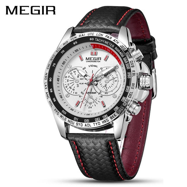 MEGIR Mens Watches Top Brand Luxury Quartz Watch Men Fashion Luminous Army Waterproof Men Wrist Watch  Relogio Masculino 2019