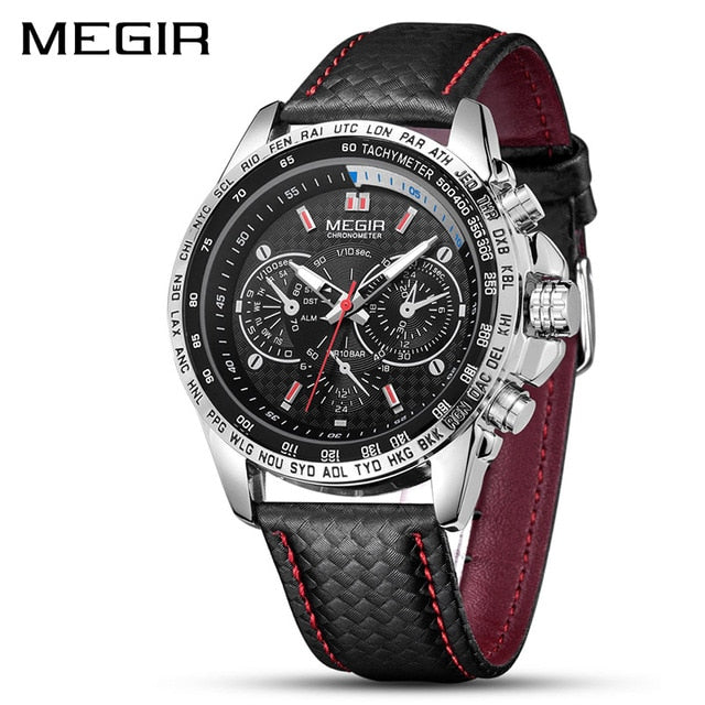 MEGIR Mens Watches Top Brand Luxury Quartz Watch Men Fashion Luminous Army Waterproof Men Wrist Watch  Relogio Masculino 2019