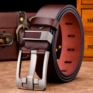 [DWTS]men belt male high quality leather belt men male genuine leather strap luxury pin buckle fancy vintage jeans free shipping