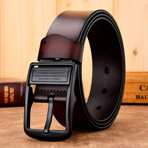 [DWTS]men belt male high quality leather belt men male genuine leather strap luxury pin buckle fancy vintage jeans free shipping