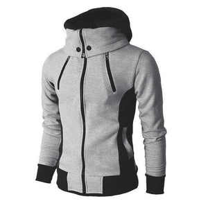 2020 Zipper Men Jackets Autumn Winter Casual Fleece Coats Bomber Jacket Scarf Collar Fashion Hooded Male Outwear Slim Fit Hoody