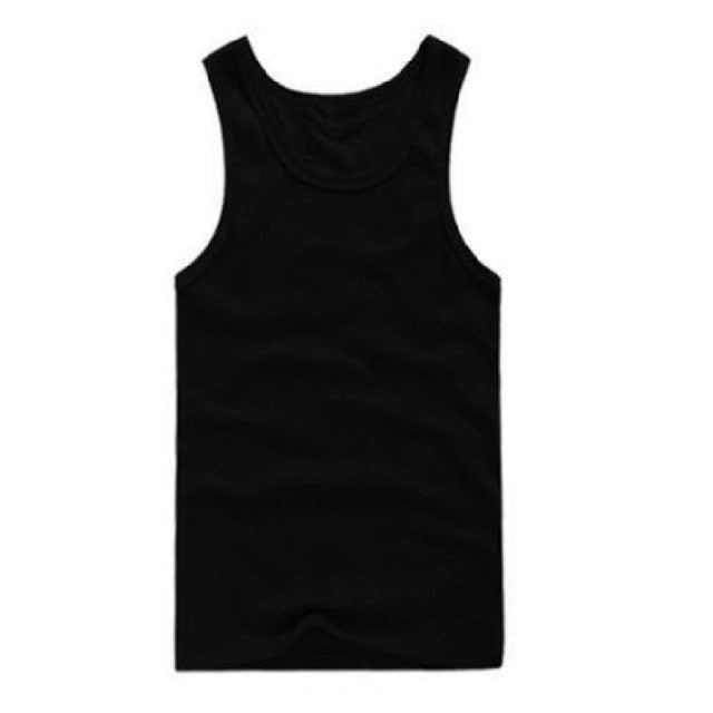 YJSFG HOUSE HOT Sale Men's Casual Tank Tops Summer Bodybuilding Sleeveless Vest Square Collar Fashion Male Tees