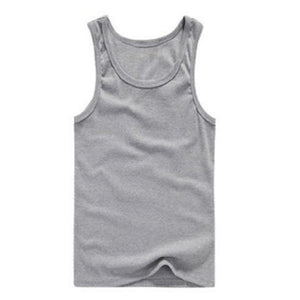 YJSFG HOUSE HOT Sale Men's Casual Tank Tops Summer Bodybuilding Sleeveless Vest Square Collar Fashion Male Tees