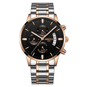 NIBOSI Relogio Masculino Men Watches Luxury Famous Top Brand Men's Fashion Casual Dress Watch Military Quartz Wristwatches Saat