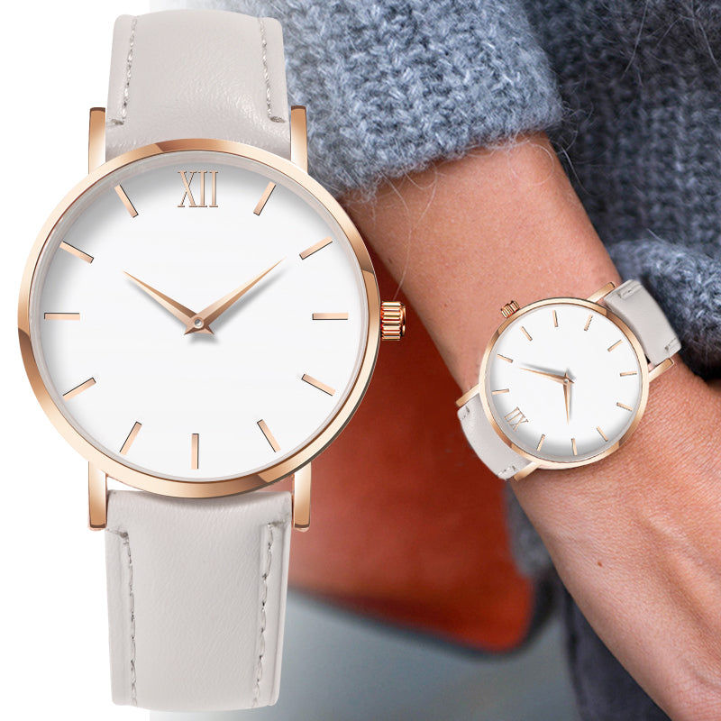 Zegarek Damski Fashion Simple Women Watches Woman Ladies Casual Leather Quartz Watch Female Clock Relogio Feminino Montre Femme