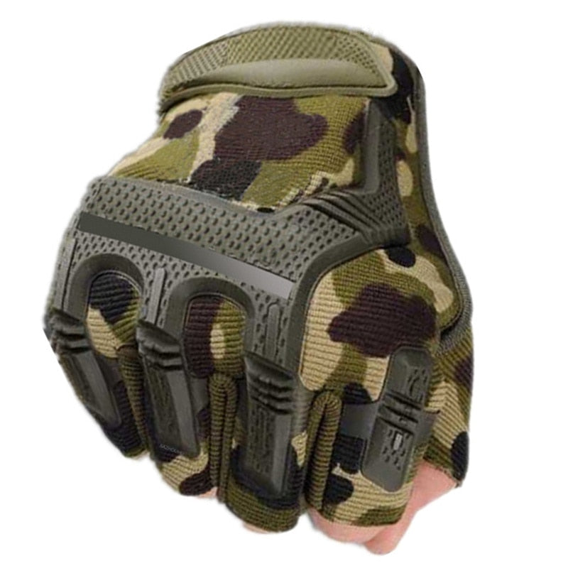 Fingerless Tactical Gloves Camouflage Military Mittens For Fitness Male Antiskid Motocycle Men Women Moto Half Finger Gloves