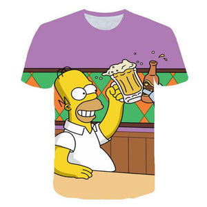 The Simpsons Homer 3d Print T Shirt Bart Simpson House Clothing Homer Simpsons Sweatshirt Costume Men/women Simpson Family Shirt