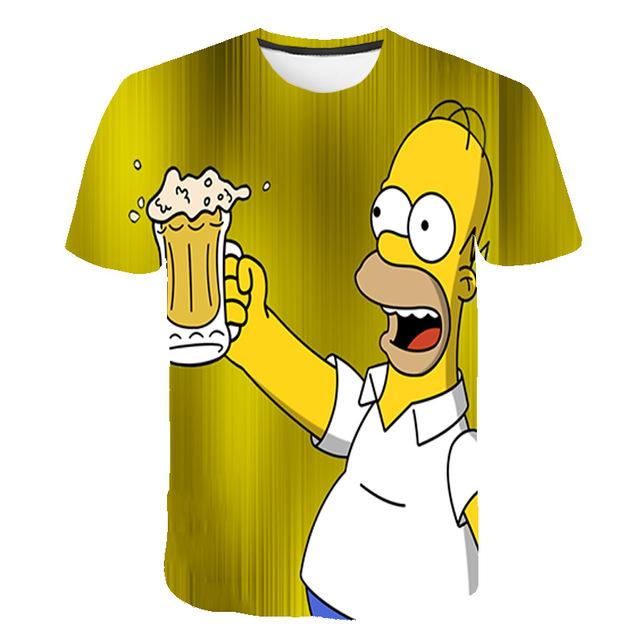 The Simpsons Homer 3d Print T Shirt Bart Simpson House Clothing Homer Simpsons Sweatshirt Costume Men/women Simpson Family Shirt