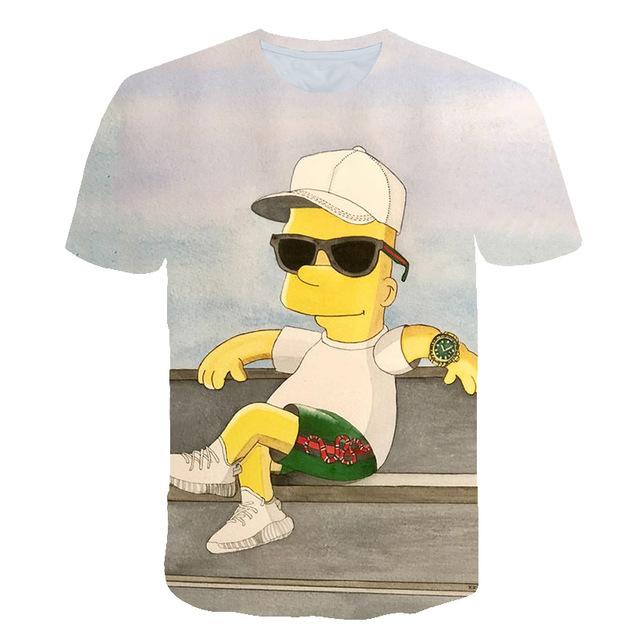 The Simpsons Homer 3d Print T Shirt Bart Simpson House Clothing Homer Simpsons Sweatshirt Costume Men/women Simpson Family Shirt