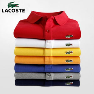 Men Summer Polo Shirt Brand Fashion Cotton Short Sleeve Polo Crocodile Shirts Male Solid Jersey Breathable Tops Tees 2635